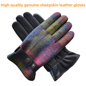 Échantillon de soutien à la vente en gros – <span class=keywords><strong>Gants</strong></span> en cuir de mouton pour hommes et femmes, chauds pour l'extérieur, fournis par les fabricants d'usine pour l'<span class=keywords><strong>hiver</strong></span> - Product Image 2