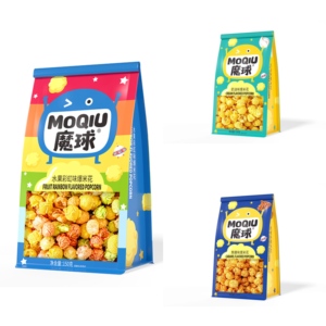 Popcorn de haute qualité aux matières premières de qualité supérieure, saveur crème caramel arc-en-ciel fruité, sac de 150g, popcorn familial pour les loisirs - Product Image 6