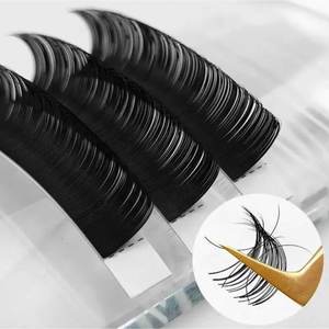 Extensiones de Pestañas de Seda de Cachemira Semimanuales Naturales Suaves Mate 0.05 al por Mayor, Base Suelta en Estilos CC D D - Product Image 1
