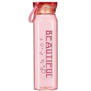 Elegante Bicchiere d'Acqua a Forma di Diamante, Portatile, Personalizzato per Studenti, in Vetro Trasparente con Logo Stampato e Cordino - Product Image 6