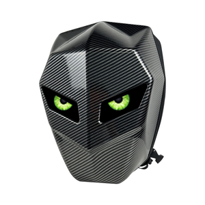 <span class=keywords><strong>Sac</strong></span> à <span class=keywords><strong>dos</strong></span> à LED Hard Shell Waterproof DIY Cool <span class=keywords><strong>Face</strong></span> Mask Eyes Motorcycle Riding Knight Black LED Backpack for Teenager Boys - Product Image 1