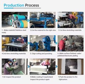 キッチンシンクSMI,モダン201 Sus304 316アンダーマウントステンレススチール大型サイズ手作り多機能 - Product Image 6