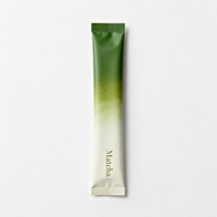 Sachet en plastique thermoscellable à impression numérique pour thé vert matcha, sachet debout pour poudre de matcha, fermeture éclair refermable