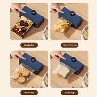 Machine à sceller mini rechargeable Amz Hot avec écran numérique, presse manuelle portable pour café, thé et snacks, à accrocher à l'oreille