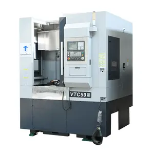 금속 작은 cnc 선반 용 수직 터닝 머신 MITSUBISHI 시스템 VTC50 VTC60 cnc 선반