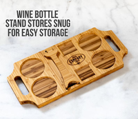 Support à bouteilles lévitant personnalisé en bois massif, décoration d'étagère à vin équilibrée, porte-bouteilles à vin en bois pour la maison