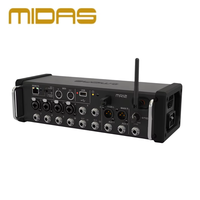 Console de mixage audio numérique professionnelle MIDAS MR12 à 12 entrées, 4 préamplis MIDAS PRO, télécommande WiFi, DSP, 40 bits flottants