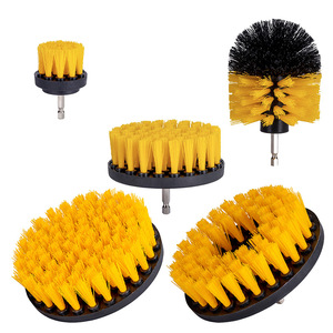Vente en gros Carrelage de piscine pour voiture Perceuse de salle de bain pour toilette Brosse de nettoyage automobile Kit de brosse électrique de lavage de voiture jaune étendu - Product Image 4