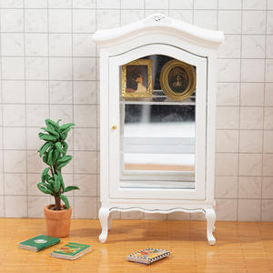 Hao Chang - Nuevo Gabinete de Exhibición de Madera para Juguetes, Colección Pure White Arc Top, Miniatura para Casa de Muñecas, Muebles, 14 Años en Adelante - Product Image 4