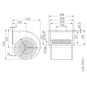 Ventiladores centrífugos de refrigeración ZIEHL-ABEGG RD20S-4EW.4C.1L 209895 para la disipación de calor y ventilación de armarios de control eléctrico - Product Image 3