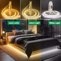 Lampu Lemari Sensor Gerak untuk Kabinet Tangga Dapur, Bertenaga Baterai, Pemasangan Portabel, Pita LED COB