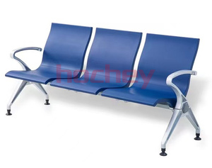 Chaise d'attente hexagonale en PU Hochey, design moderne, mobilier commercial, hôtel, bureau, aéroport, hôpital, salon, salle d'attente - Product Image 2