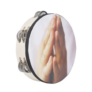 Tambourin double couche coloré de 8 pouces pour la danse, l'accompagnement et les instruments de percussion - Product Image 4