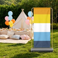 Décor de fond personnalisé avec motif Gay Aroace pour les séances de photos de célébration, les fêtes de festival et les événements intérieurs