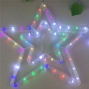 Étoile forme couleurs éclairage noël vacances extérieur parc à thème sol scène plafond <span class=keywords><strong>d</strong></span>écoration extérieur enseigne - Product Image 1