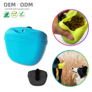 Großhandel Umweltfreundliche Silikon Wasserdichte Hundesnack-Tasche Einfache Reinigung Outdoor Leckerli-Beutel für Haustiertraining - Product Image 1