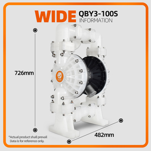 GODO QBY3-100S 4" PP <b>Air</b> <b>Pump</b> Chemical Industry Acid Water Oil Transfer Pneumatic Diaphragm - Product Image 5