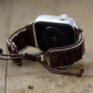 Correa de reloj de piedra natural con cuentas góticas únicas para parejas <span class=keywords><strong>Appel</strong></span> Series 7 correas de reloj - Product Image 6
