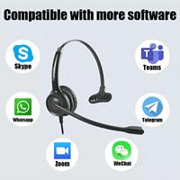 Casque d'écoute à réduction de bruit mono filaire Offre Spéciale d'approvisionnement d'usine Casque de centre d'appel USB avec microphone pour les entreprises