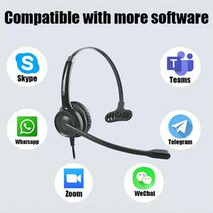 Venta caliente suministro <span class=keywords><strong>de</strong></span> fábrica con cable Mono cancelación <span class=keywords><strong>de</strong></span> ruido auriculares USB Casque <span class=keywords><strong>de</strong></span> <span class=keywords><strong>Call</strong></span> <span class=keywords><strong>Center</strong></span> auriculares con micrófono para negocios - Product Image 4