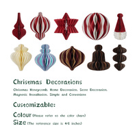 Umweltfreundliche 3D-Papier-Weihnachtsbaum-Ornamente mit Magneten Feiertagsdekorationen Hängende Großhandelsware