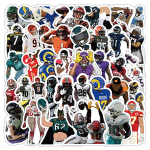 ZY1811C 50 Stück <span class=keywords><strong>NFL</strong></span>-Spieler-Aufkleber Gestanzte Vinyl-Aufkleber Mädchen Dekorative Laptop Skateboard Handy Gepäck Gitarre Graffiti-Kunst-<span class=keywords><strong>Sticker</strong></span> - Product Image 2