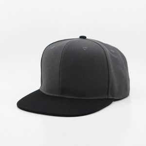 Gorra de Hip Hop Negra de Fábrica, <span class=keywords><strong>6</strong></span> Paneles, Lona de Algodón, Visera Plegable, Unisex, Personalizable con Logotipo Bordado en 3D, Venta al Por Mayor - Product Image 1
