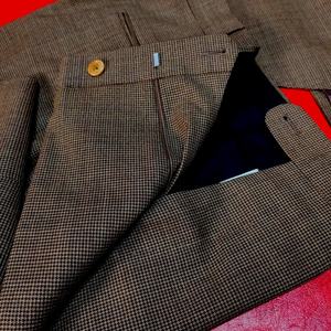 <span class=keywords><strong>Traje</strong></span> de 3 piezas de lana VBC italiana, marrón, con estampado de pata de gallo, corte ajustado, <span class=keywords><strong>para</strong></span> negocios, bodas, ropa formal, chaleco, pantalones con cierre de cremallera, transpirable | - Product Image 6