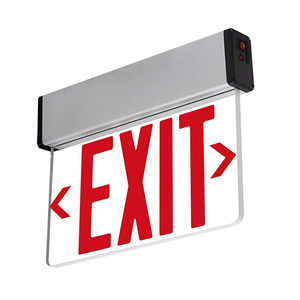 Señal de <span class=keywords><strong>Salida</strong></span> de Emergencia LED Bicolor, Rojo y Verde Intercambiable, con Iluminación Lateral, Certificación UL - Product Image 2
