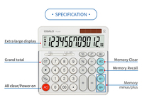   Calculatrice numérique 12 chiffres, clavier PC, grand écran, calculatrice de bureau, alimentation solaire, nouveauté 2024, fournitures de bureau les plus vendues