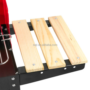 SEJR Chariot <span class=keywords><strong>2</strong></span> roues pour <span class=keywords><strong>barbecue</strong></span> à charbon carré rouge avec étagère en bois - Product Image 5
