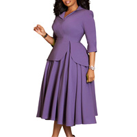 Jupe plissée mi-longue décontractée pour femme, taille naturelle, col tailleur, avec logo frontal, style bureau, grandes tailles, tendance, collection automne, offre spéciale