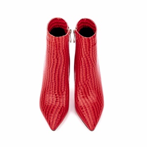 Printemps Sexy Stiletto Talons Hauts De Luxe Peau De Serpent Rouge Dames Bottes Mode Femmes Grande Taille 47 <span class=keywords><strong>Bottines</strong></span> Chaussures De Mariage - Product Image 6