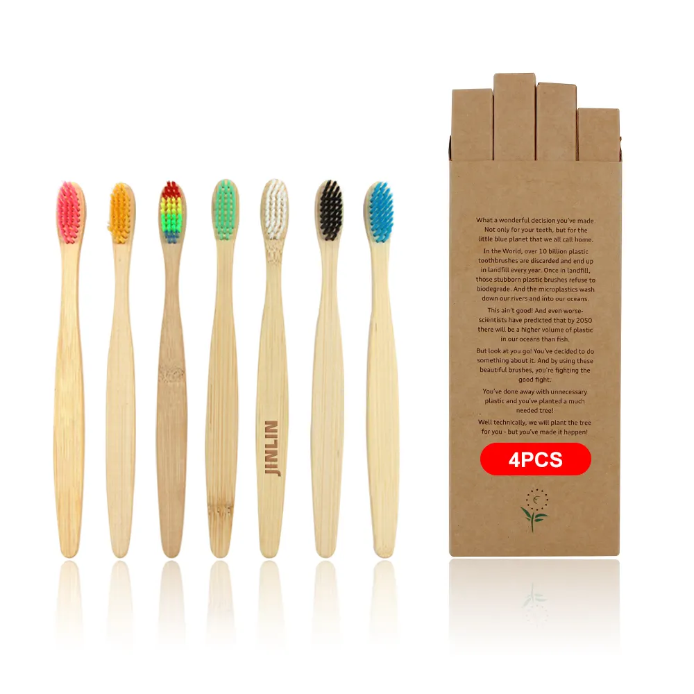 factory supplier bambooproducts organic bristles toothbrush bamboo zahnbrste cepillo de dientes