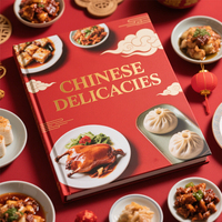 Vente en gros de livres de recettes et livres de recettes imprimés sur mesure Tailles A5/B5/A4 Restaurant Hôtel Menus alimentaires Reliure à couverture rigide Recyclé parfait