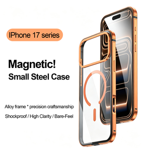 Custodia Trasparente Antiurto in Lega di Alluminio per <span class=keywords><strong>iPhone</strong></span> Serie 17, con Magneti Integrati, <span class=keywords><strong>Cover</strong></span> Magnetica Trasparente - Product Image 2