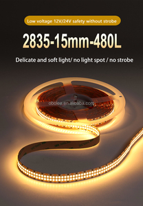 Bande lumineuse LED 24V, 480 LED/m, auto-adhésive, flexible, découpable, à intensité variable, haute densité, pour décoration de mariage, de fête et de maison - Product Image 3
