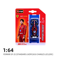 Modèle de voiture de course Bburago en alliage 1:64 Formule 1 2025 N° 1/4/12/16/22/44/63/81 en métal moulé sous pression RB21/MCL39 pour exposition et collection