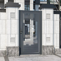Serrure Intelligente Haut de Gamme Personnalisée à Poignée Grille Ondulée Cloud Wave pour Porte d'Entrée Double Battante de Villa Contemporaine