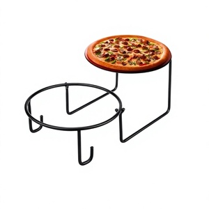 Soporte para pizza de Mesa de la mejor calidad Soporte elevador para pizza de color negro de forma redonda del fabricante en la India - Product Image 1
