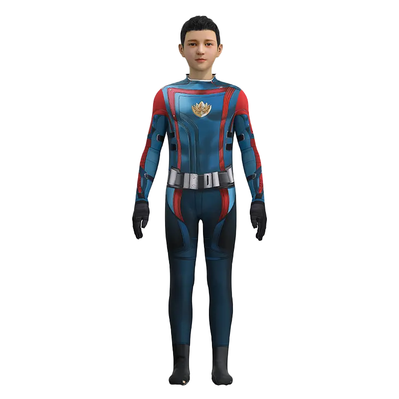 Fernsehen & Film Kostüm Peter Star Kostüm Lord Superheld Jumpsuit Cosplay-Uniform Körperanzug Einzug Halloween-Outfits