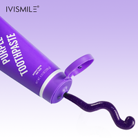 Dentifrice blanchissant violet naturel OEM/ODM personnalisé, faible usure, non irritant, pour les dents jaunes