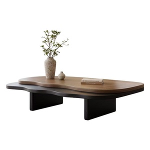 Nuovo Tavolino da Caffè Moderno 2025 con Design Bicolore, in Legno Massello per Soggiorno e Uso Domestico - Product Image 6