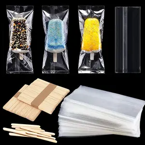 Transparente Eis lutscher verpackung Tasche Lollipop Klare Plastiktüten Candy Ice Cream Sweets Backen Flat Wraps DIY Verpackungs tasche