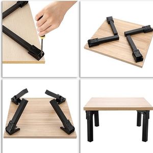 [2 pares/4 piezas] Patas de mesa cuadradas plegables, patas de metal, patas de soporte plegables, mesa de cama, mesa de camping - Product Image 5