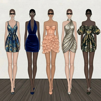 Service OEM Robe de soirée de luxe pour femme, longueur genou, en satin, écologique, respirante, coupe ajustée, pour fêtes