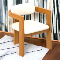 Chaise de salle à manger en bois massif artisanale, siège rembourré, design moderne et élégant, durable, confortable, écologique, chambre à coucher, hôtel