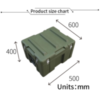 Boîte de rangement pour munitions en PE résistant à l'humidité, moulée par rotation, étanche, bon marché, boîte de transport en plastique, étui pour munitions