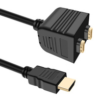 Kabel Multimedia HD berlapis emas kualitas tinggi 1 Input 2 Harness Output hdmisplit