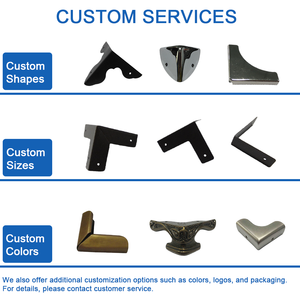 Protection d'angle de table en métal doré, fabriquée en Chine, avec trous, en acier, laiton, pour bijoux, triangle, armoire de cuisine, bord en cuivre - Product Image 4